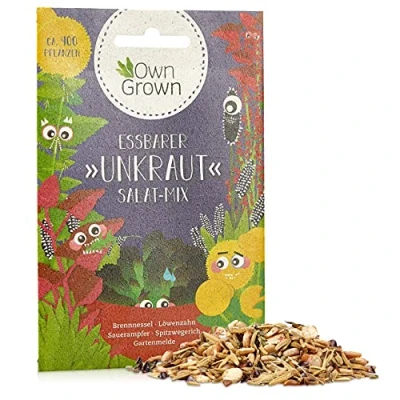 Abbildung von Wildkräuter Samen: Bunte Premium Kräuter Samen Mischung mit Löwenzahn Samen, Sauerampfer, Spitzwegerich uvm Unkraut Mix für Garten, Balkon Pflanzen Saatgut alte Sorten von OwnGrown