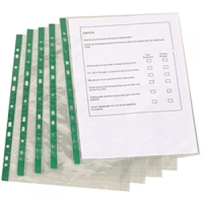 Abbildung von Q Connect Stanzteile Pocket Glas klar (100 Stück)