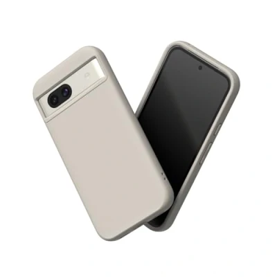 Abbildung von RhinoShield Case kompatibel mit [Pixel 8a] SolidSuit Stoßdämpfende &amp; schlanke Schutzhülle Premium Finish 3.5 Meter Fallschutz Sandbeige