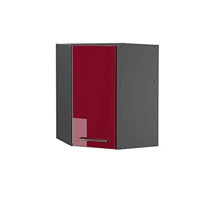 Abbildung von Vicco Eckhängeschrank Fame Line, Bordeaux Hochglanz/Anthrazit, 57 cm (1 Hängeschrank)
