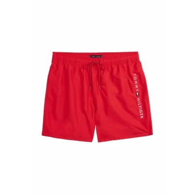 Abbildung von Tommy Hilfiger Original Drawstring Badeshorts, Herren, Größe: Small, Medium red