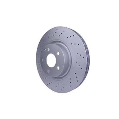 Abbildung von HELLA PRO 8DD 355 115 011 Bremsscheibe 335 32 05/06 112 innenbelüftet, gelocht beschichtet ohne Radbefestigungsbolzen, Radnabe