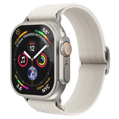 Abbildung von Vonmählen Apple Watch Armband Nylon Beige Geeignet für 44/45/46/49 mm Cream