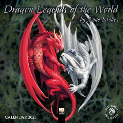 Abbildung von Anne Stokes: Dragon Legends of the World Mini Wall Calendar 2025 (Art Calendar)