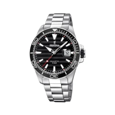 Abbildung von Festina Herren Analog Quarz Uhr mit Edelstahl Armband F20360/2, Silber