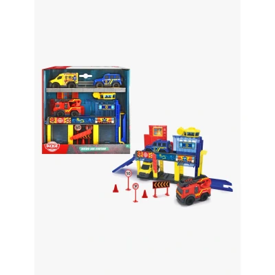 Abbildung von Dickie Toys Spielzeug Feuerwehr Spielfahrzeug Spielwelt Feuerwehr, Polizei Go Real SOS Station