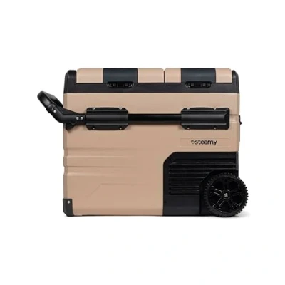 Abbildung von Steamy E Dual Zone 45 Roller, Elektrische Kompressor Kühlbox mit Rollen, Liter, 12V/ 230V, zum Warmhalten und Kühlen, Für Camping
