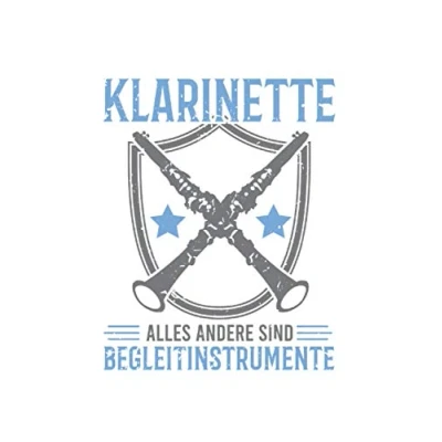 Abbildung von Klarinettist Notizbuch: Klarinette Alles andere sind Begleitinstrumente / 6x9 Zoll 120 linierte Seiten