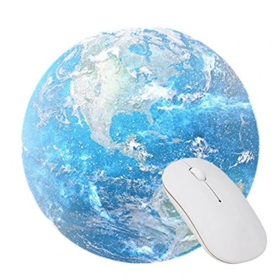 Abbildung von KINGCOO Gaming Mauspad, Office und Mauspad/Mousepad Runde Mousemat Mausunterlage mit Rutschfestem Gummi Mousepad (Erde)