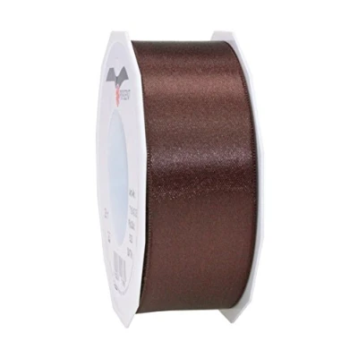 Abbildung von PRÄSENT C.E. Pattberg Satin Espresso, 25 m Satinband zum Einpacken von Geschenken, 40 mm Breite, Geschenkband Dekorieren &amp; Basteln, Dekoband, Anlass