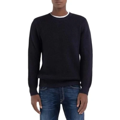 Abbildung von Replay Herren Pullover aus Baumwolle, Deep Blue 088 (Blau), L