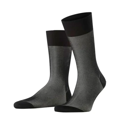 Abbildung von Falke FINE Shadow Socken, Herren, Größe: 43/44, Black mix