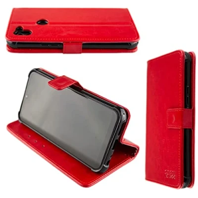 Abbildung von caseroxx Handy Hülle Tasche kompatibel mit rephone Bookstyle Case Wallet in rot