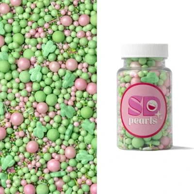 Abbildung von SD Pearls Zuckerstreusel,Bunter Streuselmix,Streudekor für Torten,Cupcakes,Zuckerwatte,Cake Pops und Desserts Zuckerstreusel Babypartys,Kindergeburtstagsfeiern (Mix „Сooler Kaktus“, 100g)