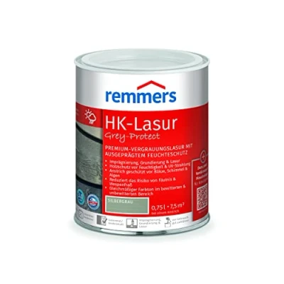 Abbildung von Remmers Holzschutzlasur HK Lasur 3in1 Grey Protect anthrazitgrau 0,75 Liter
