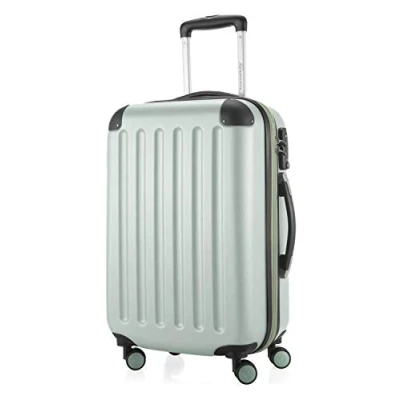 Abbildung von HAUPTSTADTKOFFER SPREE Handgepäck Hartschalen Koffer Trolley Rollkoffer Reisekoffer, 4 Doppel Rollen, 55 cm, 42 L, Ausziehgriff, Mint