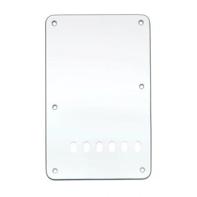 Abbildung von Musiclily 6 Löcher Vintage ST Tremolo Abdeckung Back Plate für Fender American/Mexican Standard Stratocaster Modern Style E Gitarre, 3 lagig Weiß