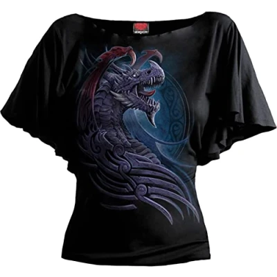 Abbildung von Spiral Damen F719 Tops Short Sleeve T Shirt, Black, 4XL