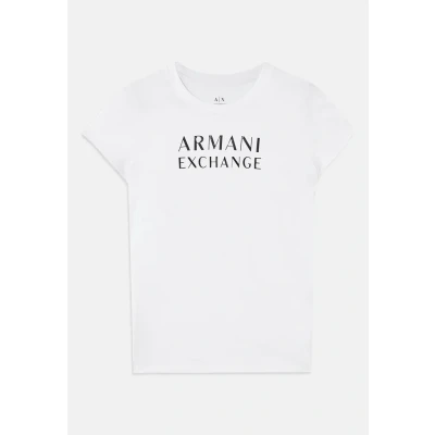 Abbildung von Armani Exchange Tshirt print, Damen, Größe: XL, Optic white