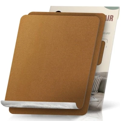Abbildung von Flicken Selbstklebend Stoff, 23 x 28 cm 2 Stück Leinwand Stoff Selbstklebend, Braun, Wasserdichtes für Sofa Zelt Möbel Autositz Liege