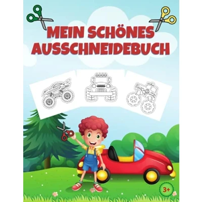 Abbildung von Mein schönes Ausschneidebuch: 62 Fahrzeuge, Schneiden, Kleben, Malen! Bastelbuch ab 3 Jahre für Kinder
