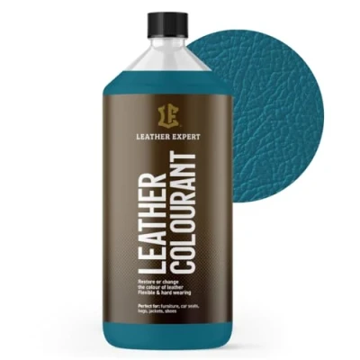 Abbildung von Sehr Deckend Wasser Lederfarbe Lagunenblau 1L Leather Paint für Natur und ÖkoLeder Dye Ohne Alkohol alle Lederaccessoires Reißt oder Blättert Nicht ab