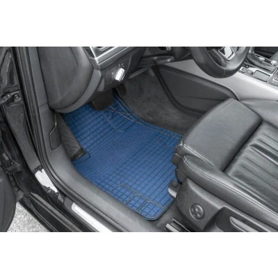 Abbildung von WALSER New Style 28054 Fußmattensatz PVC vorne und hinten 4 schwarz, Blau Universelle passform
