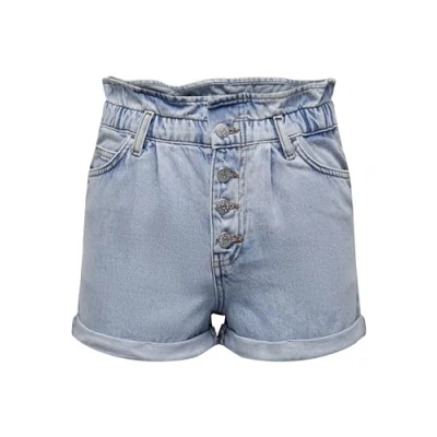 Abbildung von ONLY Damen Denim Jeans Shorts Kurze Bermuda Pants Sommer Hose Paperback mit elastischem Bund ONLCUBA, Farben:Blau, Größe:M