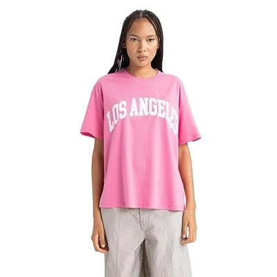 Abbildung von DeFacto Women&#039;s B0661AX T Shirt, PINK, X Large