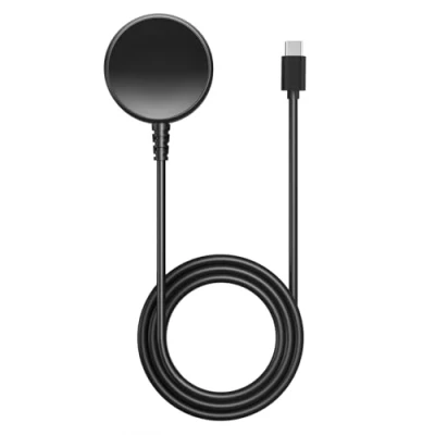 Abbildung von MoKo Ladegerät Kompatibel mit Samsung Galaxy Watch Ultra/Watch 7/Watch FE/Watch 6/6 Classic/Watch 5/5 Pro/4/4 Classic/3/Active 2/1, Induktive Ladestation 100cm USB C Ladekabel, Schwarz