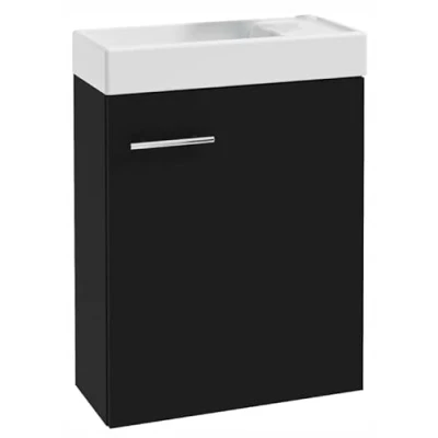 Abbildung von Deftrans waschbecken gäste wc mit unterschrank 50 x 70 23 cm, waschtisch, gästewaschbecken klein Set waschbeckenunterschrank waschtisch schwarz