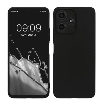 Abbildung von kwmobile Handyhülle kompatibel mit Xiaomi Poco M6 Pro 5G Hülle Handy Case aus weichem Silikon in Schwarz matt