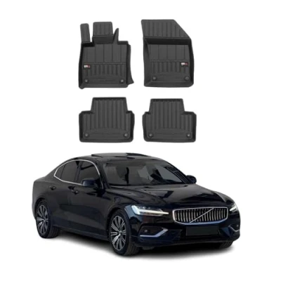 Abbildung von OMAC Gummi Fußmatten kompatibel mit Volvo V60 S60 2018 2024 Premium TPE Automatten