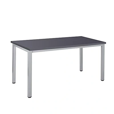 Abbildung von Bürotisch Schreibtisch Besprechungstisch graues Tischgestell quadratische Beine PC Tisch Arbeitstisch Konferenztisch Computertisch Homeoffice Businesstisch, Anthrazit 120x80x77,5cm