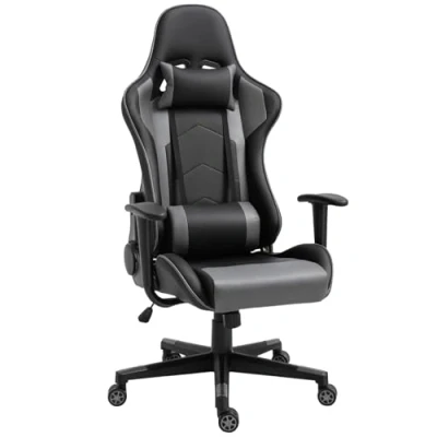 Abbildung von Ergonomischer Bürostuhl Gaming Stuhl Kunstleder Schaumstoff Schwarz