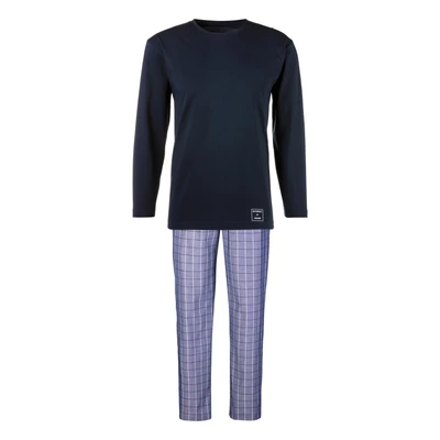 Abbildung von AUTHENTIC LE JOGGER Pyjama, (2 tlg., 1 Stück), mit karierter Webhose