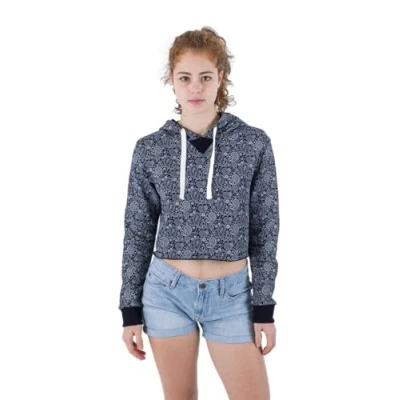 Abbildung von Hurley Damen Oceancare Fleeceoberteil mit Paisleymuster Pullover Sweater, Schwarz, XS
