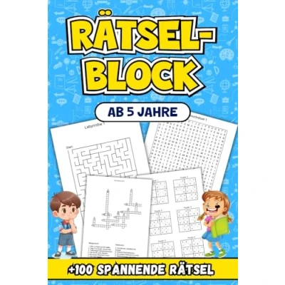 Abbildung von Rätselblock Ab 5 Jahre: Über 100 Spannende Rätsel zur Förderung von Kreativität und logischem Denken.