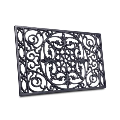Abbildung von Fußmatte Mix Mats Gusseisen Optik Gummi Trellis, HANSE Home, rechteckig, Höhe: 8 mm, Strapazierfähig, pflegeleicht, robust, wetterfest, UV beständig