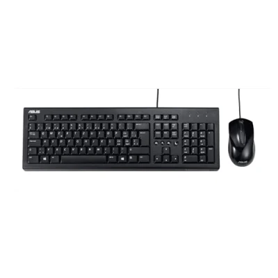 Abbildung von Asus U2000 Set Tastatur und Optische Maus (Deutsches Layout, QWERTZ Tastatur, 3 Tasten Maus) schwarz