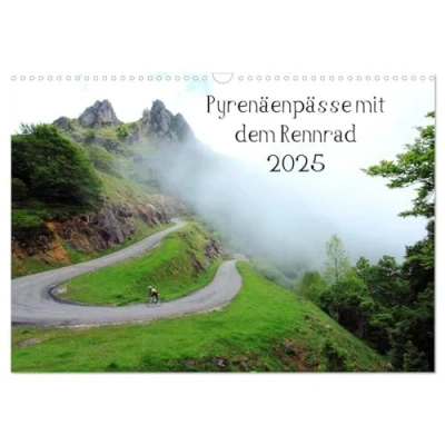 Abbildung von Pyrenäenpässe mit dem Rennrad 2025 (Wandkalender DIN A3 quer), CALVENDO Monatskalender