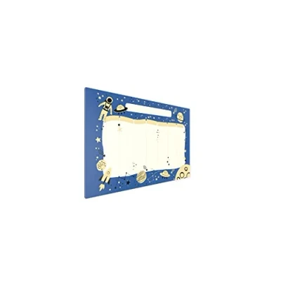 Abbildung von ALLboards Metallische Magnettafel SCHULSTUNDENPLAN COSMOS 60x40cm MetalBoards Memoboard für jede Art von Magneten Magnetpinnwand zum Beschriften + 4 Marker, 10 Magnete und Schwamm im Lieferumfang