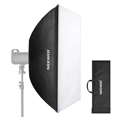 Abbildung von NEEWER 60 x 90cm rechteckiger Softbox Diffusor für weiches Licht, kompatibel mit S101 300W/400W/300W PRO/400W PRO/Vision 4/CB60/CB100/CB150 und anderen Bowens Mount Light, Tragetasche