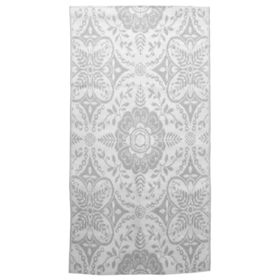 Abbildung von vidaXL Outdoor Teppich Zweischichtiger Jacquard Terrassenteppich Außenteppich Küchenteppich Indoor Terrasse Balkon Flur Küche Bad Hellgrau 160x230cm PP