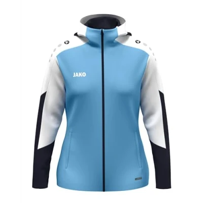 Abbildung von JAKO Damen Kapuzenjacke Dynamic, skyblue/weiß/marine, XL