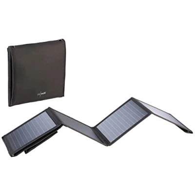 Abbildung von revolt Solarpanel faltbar: 28 Watt Solar Ladegerät mit 2 USB Anschlüssen (5V/4,8A), faltbar, IPX4 (Camping Solar, Falt Solarpanel, wasserdichte Taschen)