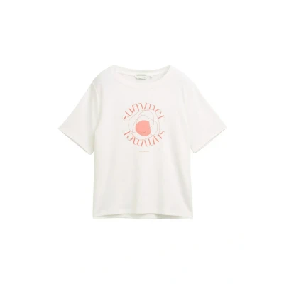 Abbildung von TOM Tailor BOXY CREW NECK Tshirt print, Damen, Größe: Large, Off white