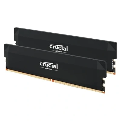 Abbildung von Crucial Pro DDR5 RAM 64GB Kit (2x32GB) 6400MHz CL40, Overclocking Gaming, Intel XMP 3.0 / AMD Expo, PC Computer Arbeitsspeicher DDR5, Schwarz CP2K32G64C40U5B