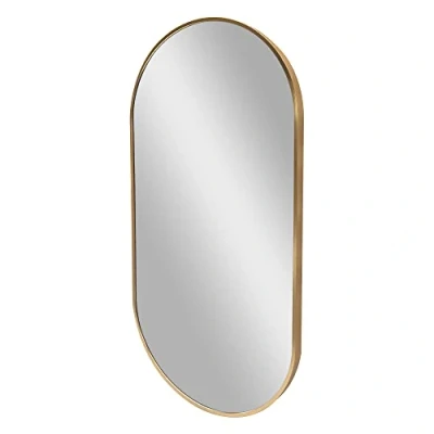 Abbildung von en.casa Wandspiegel, Corato 40x80cm Badspiegel Ellipsen Form Gold