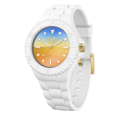 Abbildung von ICE Watch generation Solar Sunrise Weiße Damenuhr mit Silikonarmband 020391 (Medium)